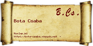 Bota Csaba névjegykártya